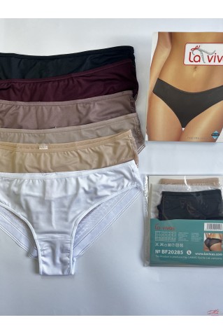 Ультратонкі трусики бразиліана з мікрофібри та мережива La Vivas 20285